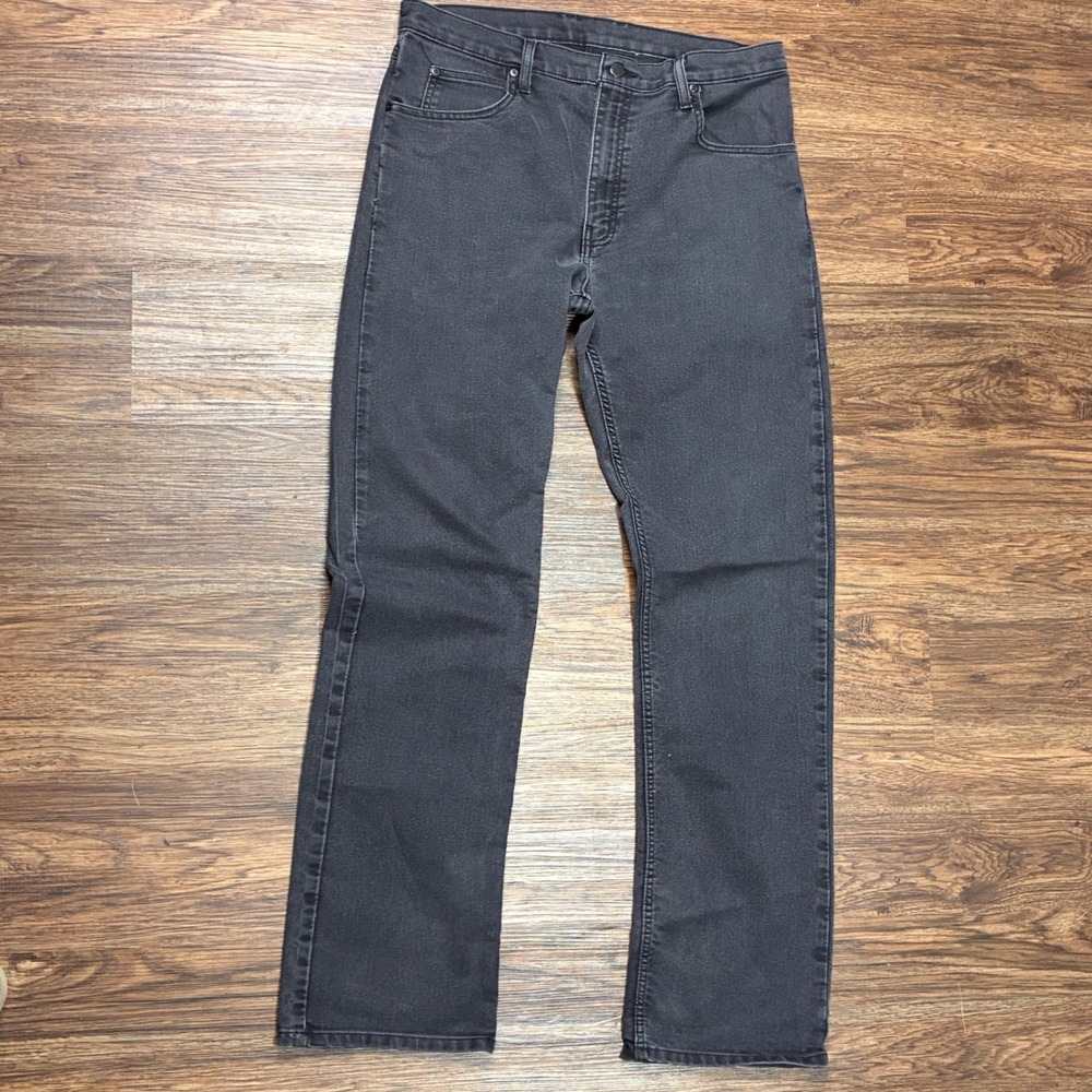 Genuine Dickies Jeans Mens 36x34 Black Excellent Straight Leg Stretch‎ Denim